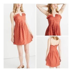 Madewell Pintuck Cami Dress in Polka Dot